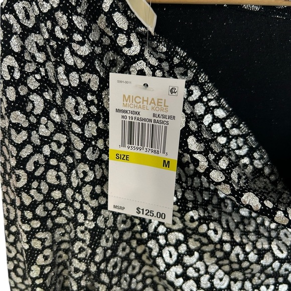 Michael Kors Metallic Leopard Dress NWT NEW REG $125 Medium Cocktail Club - Picture 7 of 13